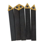 DURAFORCE 5 Pcs 1/2" Carbide Indexable Turning Tool Lathe Bit With Carbide Inserts Tool