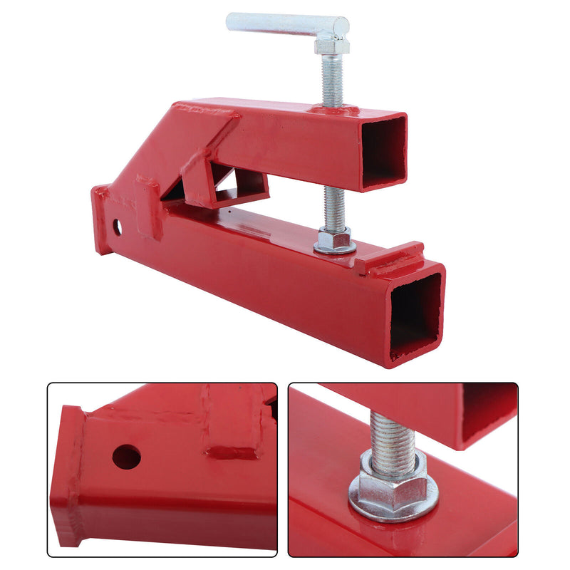 DURAFORCE Clamp On Trailer Hitch 2" Ball Mount Receiver for Bucket Bobcat Trailer Tractor