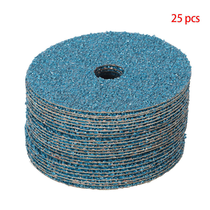 DURAFORCE 24 Grit 5" x 7/8" Zirconia Resin Fiber Grinding And Sanding Discs 25 Pieces
