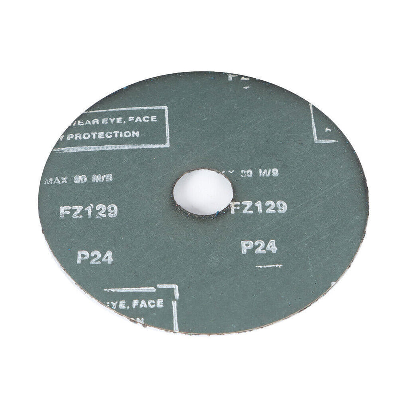 DURAFORCE 24 Grit 5" x 7/8" Zirconia Resin Fiber Grinding And Sanding Discs 25 Pieces