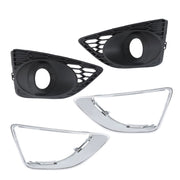 DURAFORCE Front Fog Light Trim+Fog Light Bezel For 2010-2012 Ford Fusion Set of 4