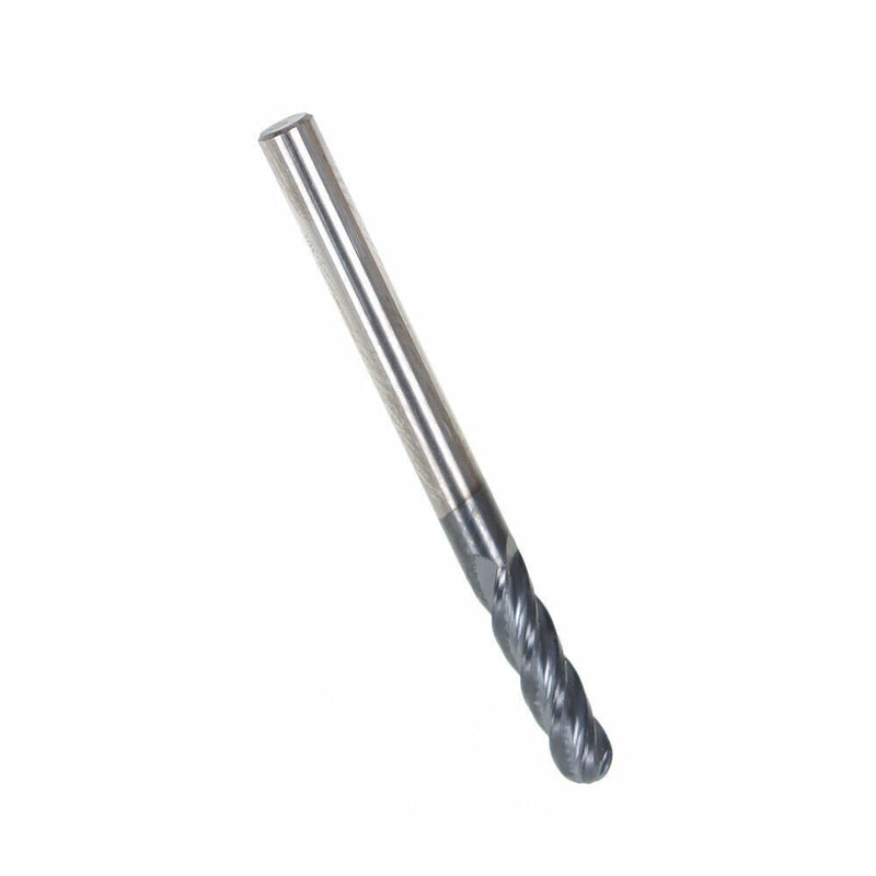 DURAFORCE 5 PCS 1/8" 4 Flute 1-1/2" Overall Length Ball Nose Carbide End Mill US