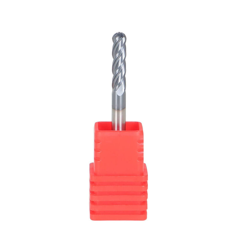 DURAFORCE 5 PCS 1/8" 4 Flute 1-1/2" Overall Length Ball Nose Carbide End Mill US