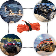 DURAFORCE 5/16"x50' 12000LBS Synthetic Winch Rope Line Recovery Cable For ATV UTV w/Sheath
