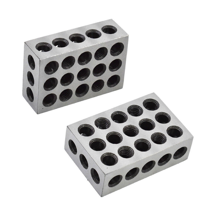 DURAFORCE High Precision 1-2-3 Blocks 23 Holes .0002" Machinist 123 Jig 1 Matched Pair
