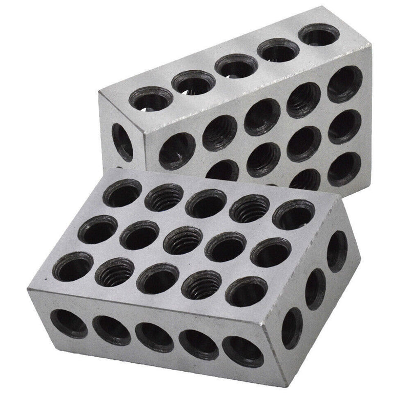 DURAFORCE High Precision 1-2-3 Blocks 23 Holes .0002" Machinist 123 Jig 1 Matched Pair