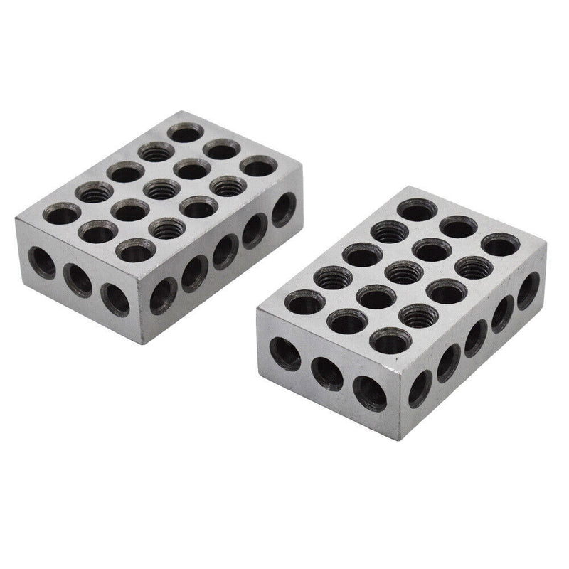 DURAFORCE High Precision 1-2-3 Blocks 23 Holes .0002" Machinist 123 Jig 1 Matched Pair