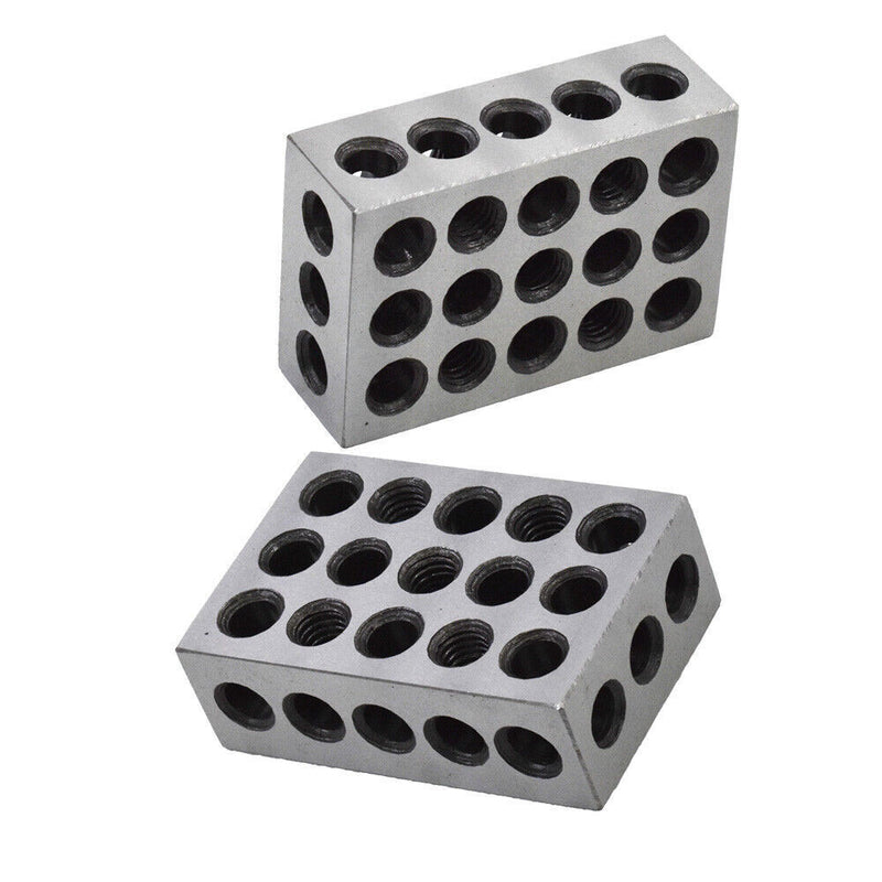 DURAFORCE High Precision 1-2-3 Blocks 23 Holes .0002" Machinist 123 Jig 1 Matched Pair