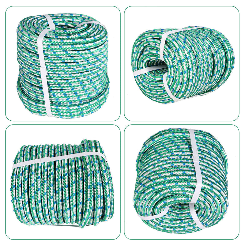DURAFORCE Arborist Tree Climbing Rope 16 Strand Double Braid Polyester Rope 1/2" × 150'