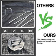 DURAFORCE 200 Pack Stainless Garden Stakes Landscape Staples Set with Mats& Precision Hook