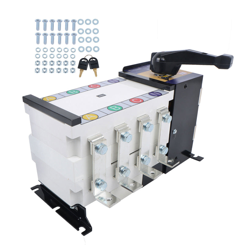 DURAFORCE ATS 400A 4 Poles 110V 220V Grid to AC Generator Automatic Transfer Switch