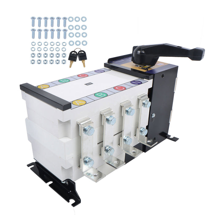 DURAFORCE ATS 400A 4 Poles 110V 220V Grid to AC Generator Automatic Transfer Switch