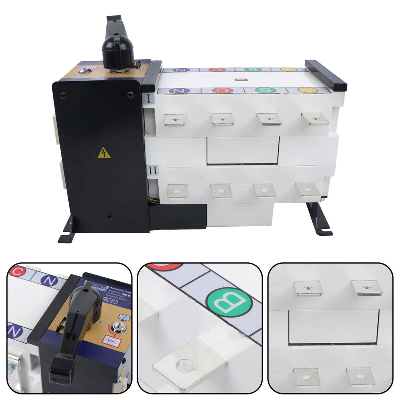 DURAFORCE ATS 400A 4 Poles 110V 220V Grid to AC Generator Automatic Transfer Switch