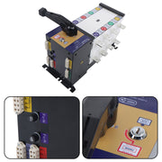 DURAFORCE ATS 400A 4 Poles 110V 220V Grid to AC Generator Automatic Transfer Switch