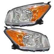 DURAFORCE Left+Right Headlight For 2009-2012 Toyota Rav4 Sport Halogen Type Chrome
