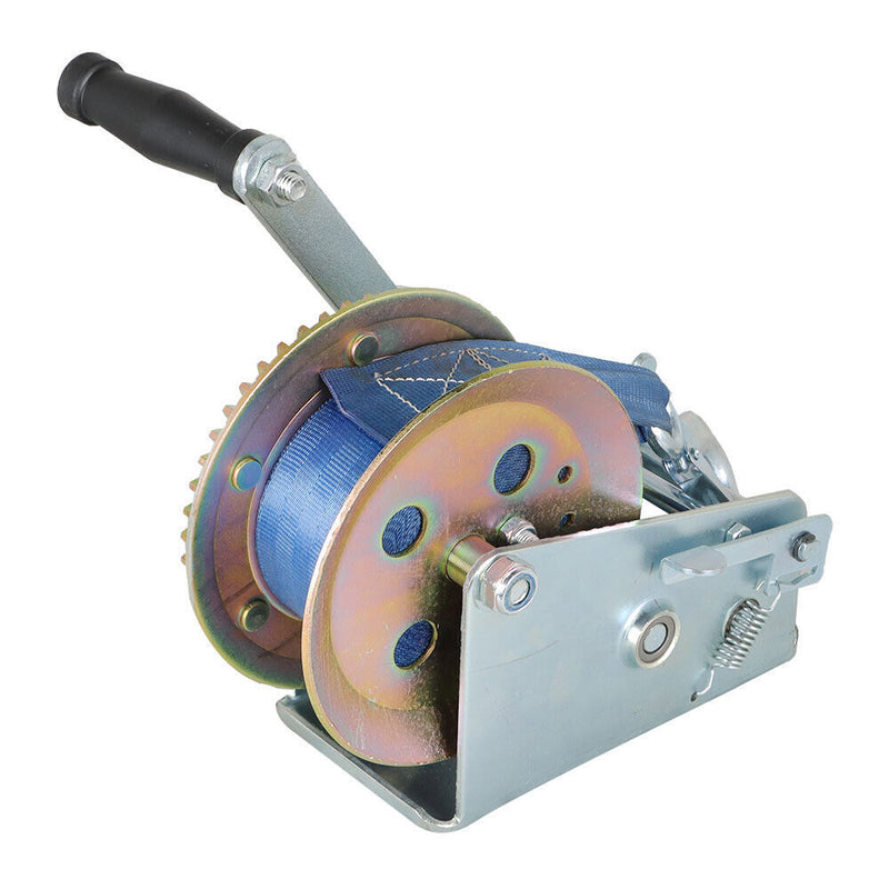DURAFORCE 3500 lbs Dual Gear Hand Winch Hand Crank Manual Boat ATV RV Trailer