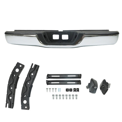 DURAFORCE Rear Step Bumper Complete Assembly For 00-06 Toyota Tundra Chrome Steel