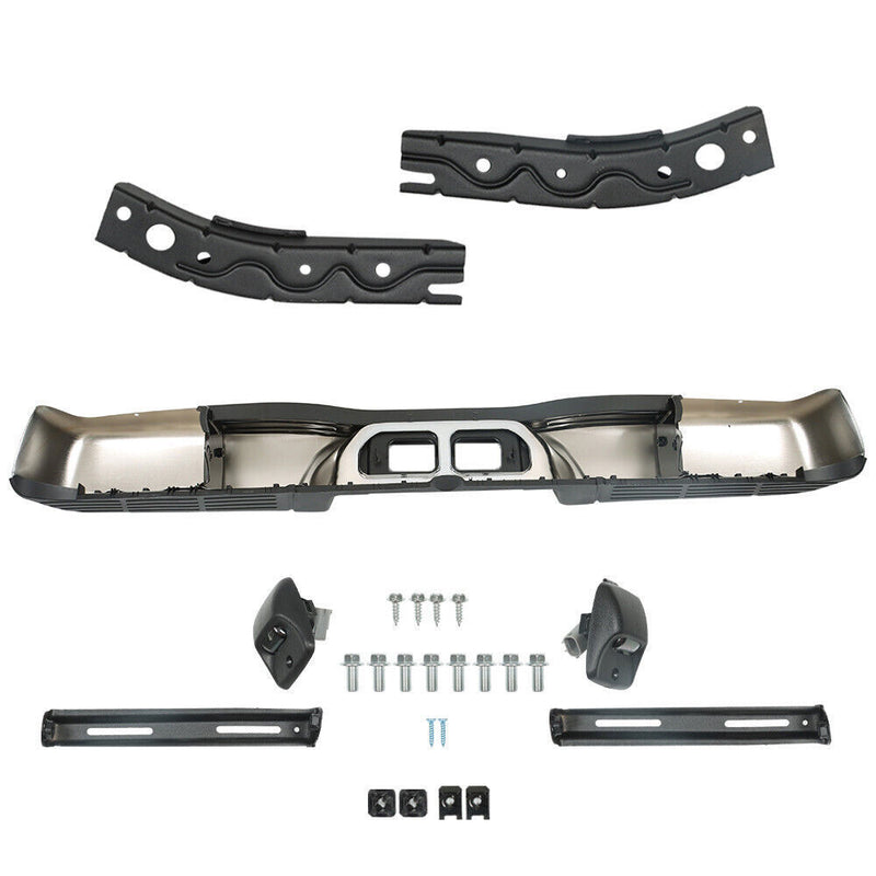 DURAFORCE Rear Step Bumper Complete Assembly For 00-06 Toyota Tundra Chrome Steel