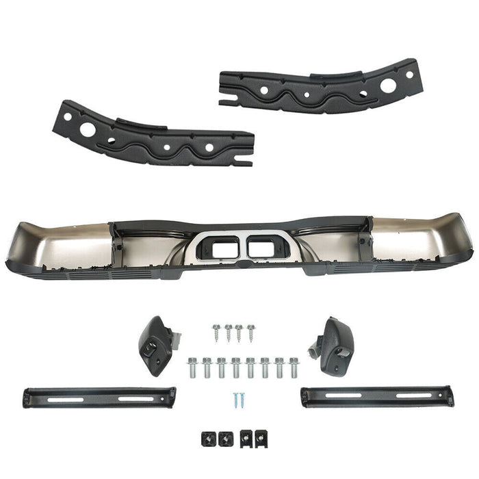 DURAFORCE Rear Step Bumper Complete Assembly For 00-06 Toyota Tundra Chrome Steel