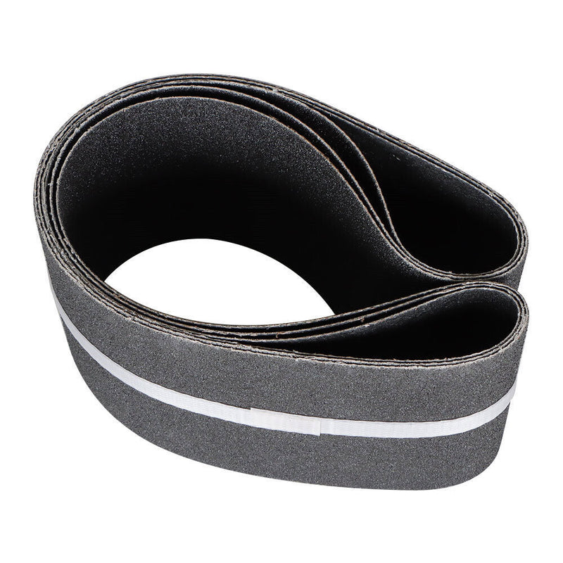 DURAFORCE New 80 Grit 4 Inch X 36 Inch Premium Silicon Carbide Sanding Belts 3 Pack