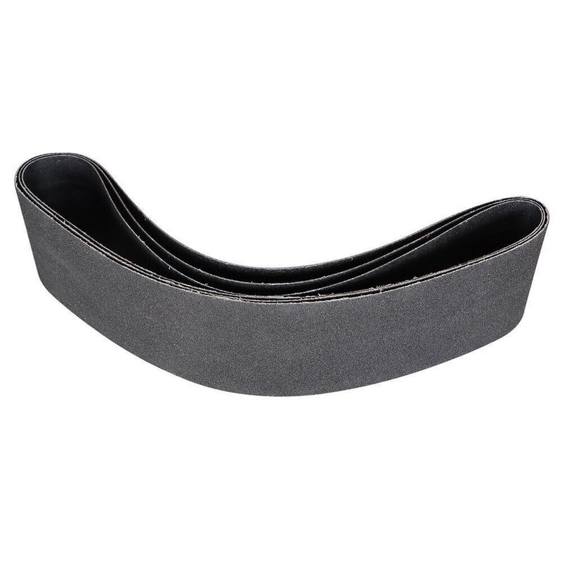 DURAFORCE New 80 Grit 4 Inch X 36 Inch Premium Silicon Carbide Sanding Belts 3 Pack