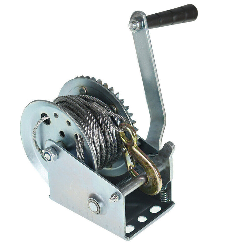 DURAFORCE High Carbon Steel Hand 1200lbs Winch Crank Gear Winch Cable Suitable For Trail