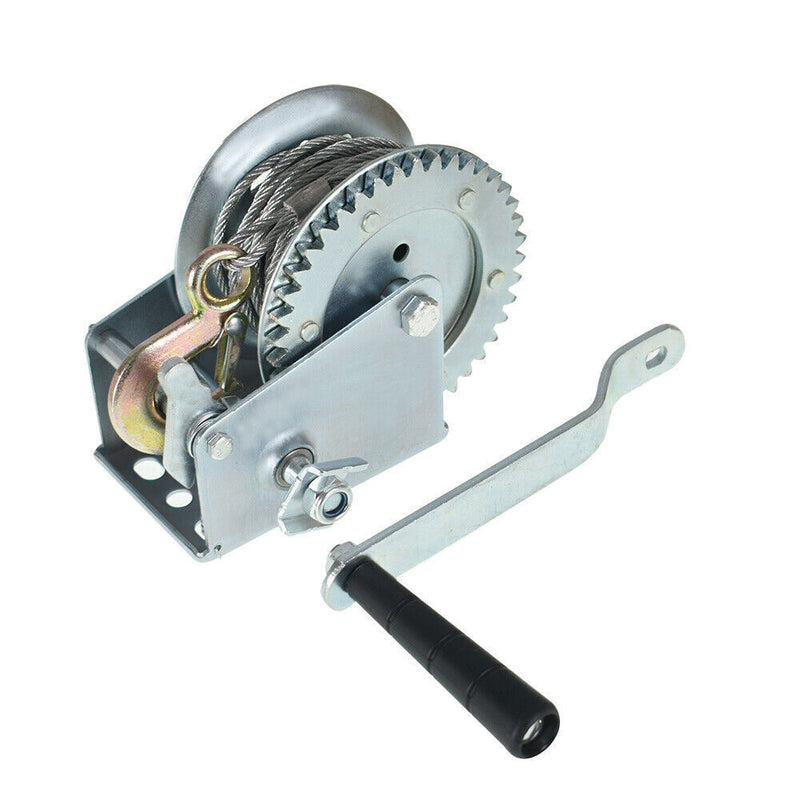DURAFORCE High Carbon Steel Hand 1200lbs Winch Crank Gear Winch Cable Suitable For Trail