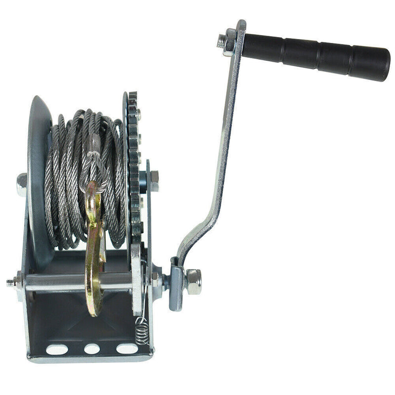 DURAFORCE High Carbon Steel Hand 1200lbs Winch Crank Gear Winch Cable Suitable For Trail
