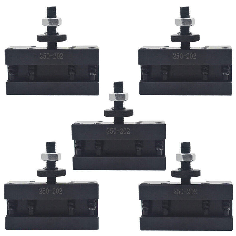 DURAFORCE 5 Pcs BXA #2 250-202 Quick Change Turning Facing & Boring Tool Post Holder Lathe