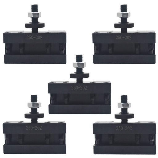 DURAFORCE 5 Pcs BXA #2 250-202 Quick Change Turning Facing & Boring Tool Post Holder Lathe