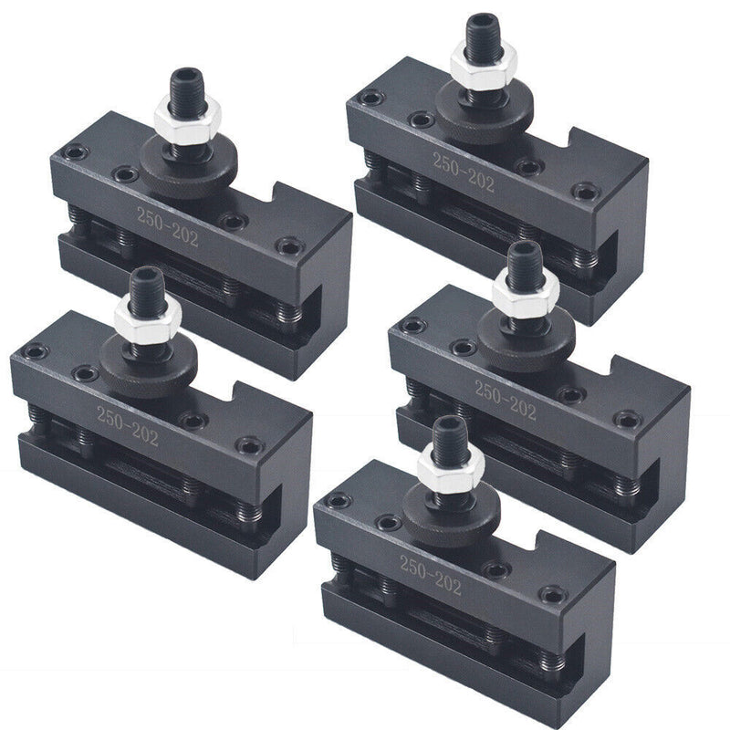 DURAFORCE 5 Pcs BXA #2 250-202 Quick Change Turning Facing & Boring Tool Post Holder Lathe