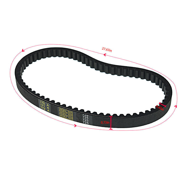 DURAFORCE 3 × Go Kart Drive Belt 725 for 30 Series torque converter New 3 belts