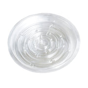 DURAFORCE 5 Pack Flowers Pot 12'' Plastic Clear Reusable Sturdy Saucer Plant Drip Trays
