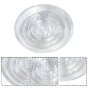 DURAFORCE 5 Pack Flowers Pot 12'' Plastic Clear Reusable Sturdy Saucer Plant Drip Trays