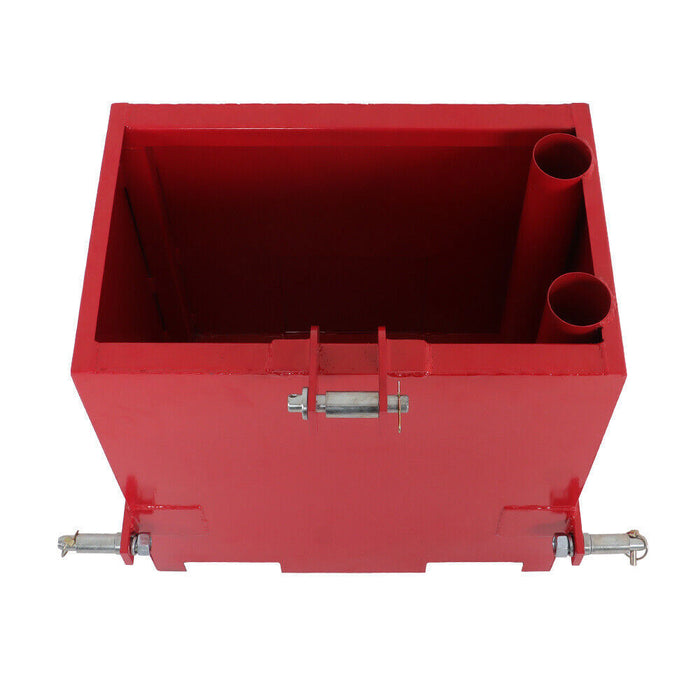 DURAFORCE 3 Point Hitch Ballast Box W/ 2'' Quick Hitch Receiver For 3 Point Cat 1 800LBS