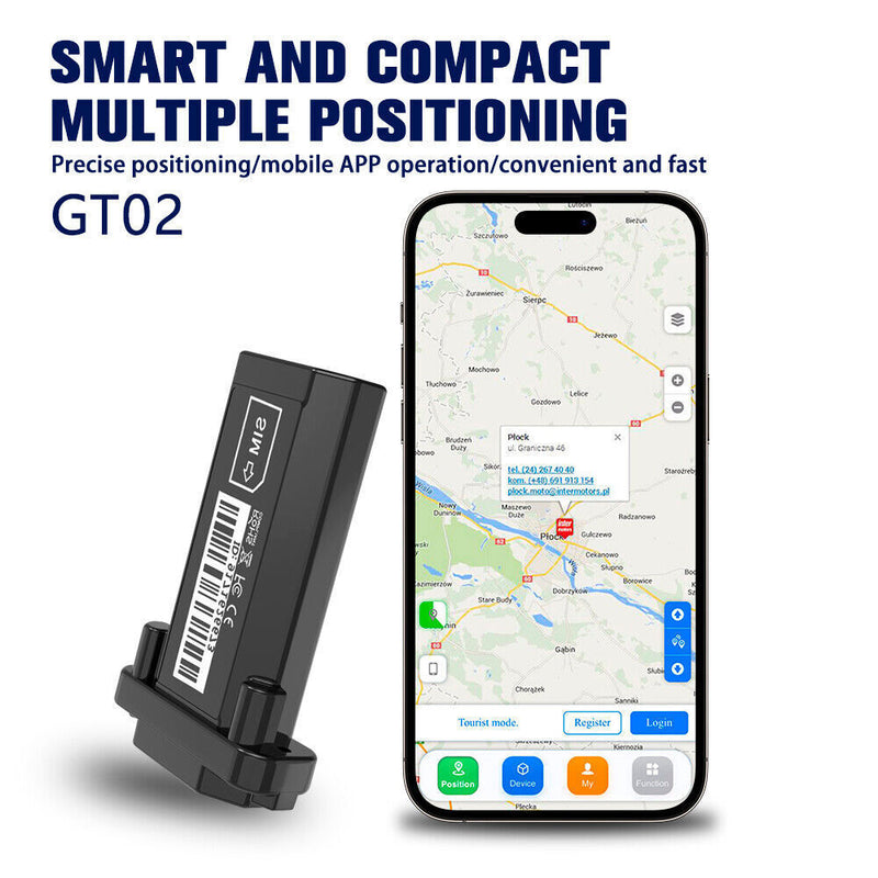 DURAFORCE GT02 GPS Tracker 4G LTE Real-Time Location Device for Car Motorcycle Truck Taxi
