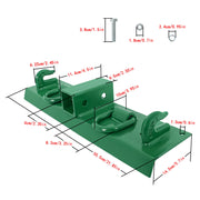 DURAFORCE Bolt on Grab Hooks & D Rings & 2" Receiver For John Deere Compact Tractor STEEL