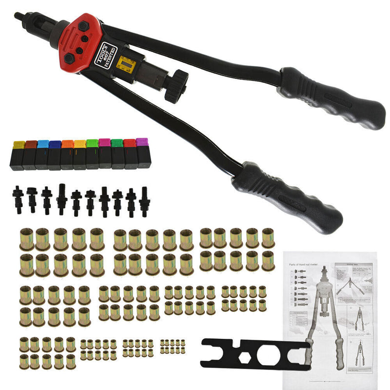 DURAFORCE Rivet Nut Gun Kit Rivnut Setting Tools Nut Setter Tool Hand Blind Riveter 16"