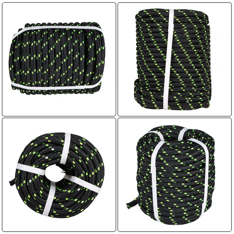 DURAFORCE Double Braid Polyester Rope 6180Lbs Breaking Strength 1/2" × 150' Bull Rope