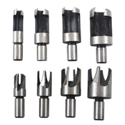 DURAFORCE High Quality Wood Plug Hole Cutter Dowel Maker Cutting Shank Drill Bit Set 8 Pcs