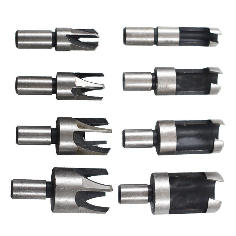 DURAFORCE High Quality Wood Plug Hole Cutter Dowel Maker Cutting Shank Drill Bit Set 8 Pcs