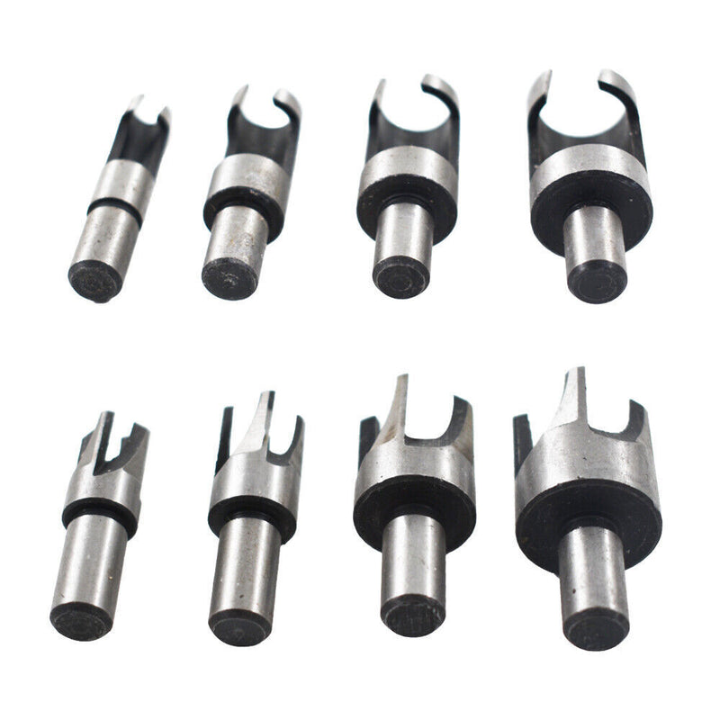 DURAFORCE High Quality Wood Plug Hole Cutter Dowel Maker Cutting Shank Drill Bit Set 8 Pcs
