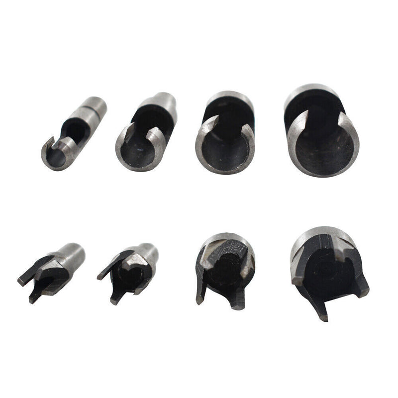 DURAFORCE High Quality Wood Plug Hole Cutter Dowel Maker Cutting Shank Drill Bit Set 8 Pcs
