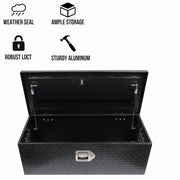DURAFORCE Aluminum Black Tool Box For Pickup Trailer Truck Storage 30 Inch