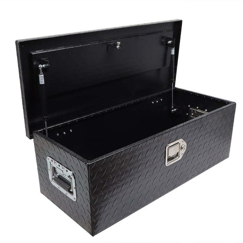 DURAFORCE Aluminum Black Tool Box For Pickup Trailer Truck Storage 30 Inch