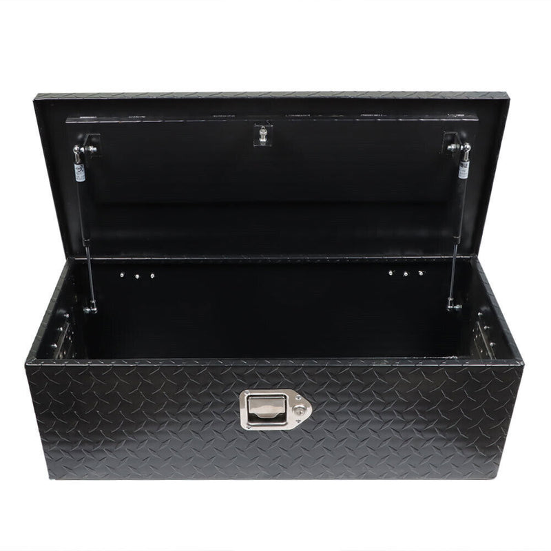 DURAFORCE Aluminum Black Tool Box For Pickup Trailer Truck Storage 30 Inch