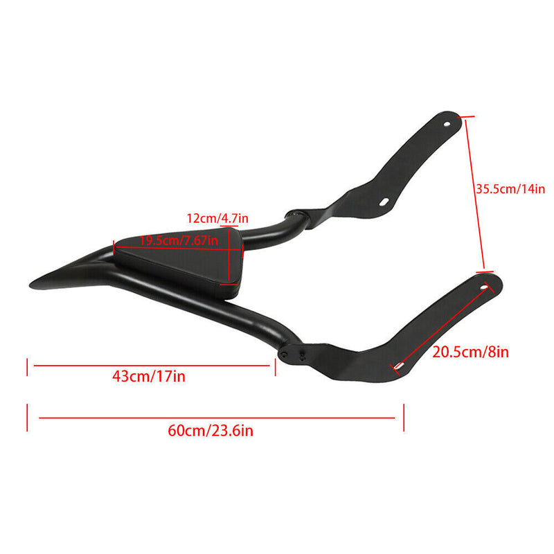 DURAFORCE Rear Backrest Sissy Bar W/Pad For Honda Rebel 300 500 CMX300 CMX500 2017-2022
