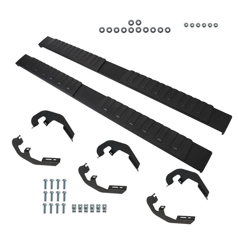 DURAFORCE Running Boards For 2007-2018 Silverado Double/Extended Cab 6" Step Bars