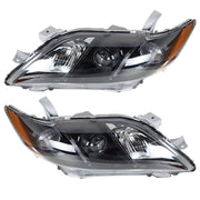 DURAFORCE Right+Left Headlight For 2007-2009 Toyota Camry Projector Assembly Black