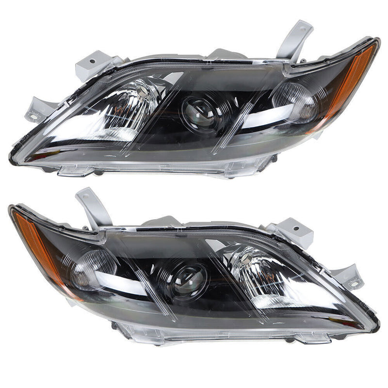 DURAFORCE Right+Left Headlight For 2007-2009 Toyota Camry Projector Assembly Black
